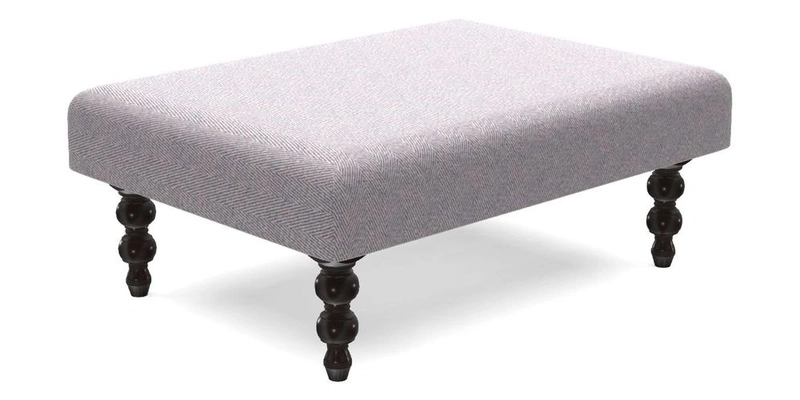 Porthallow Footstool in V&A Threads of India Sulawesi Splendour Indra Winter