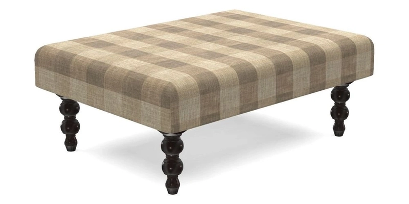 Porthallow Footstool in V&A Threads of India Sulawesi Splendour Indra Winter