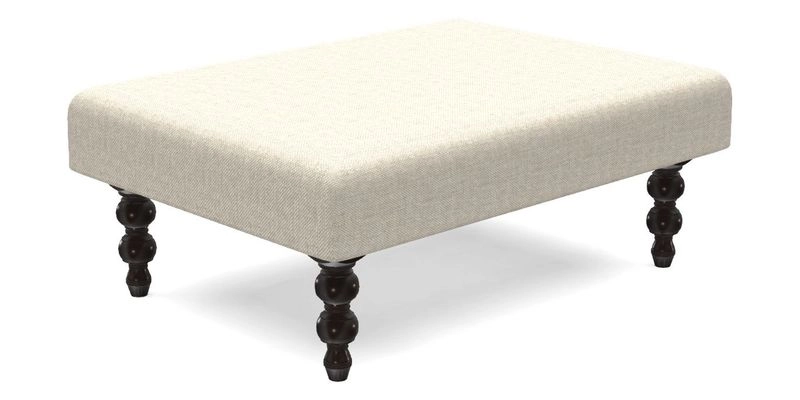 Porthallow Footstool in V&A Threads of India Sulawesi Splendour Indra Winter