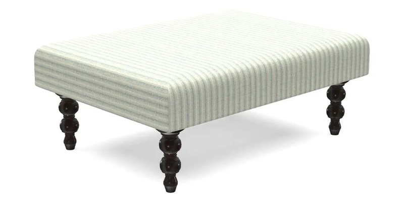 Porthallow Footstool in V&A Threads of India Sulawesi Splendour Indra Winter