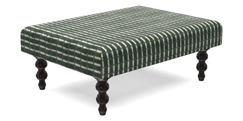 Porthallow Footstool in V&A Threads of India Sulawesi Splendour Indra Winter