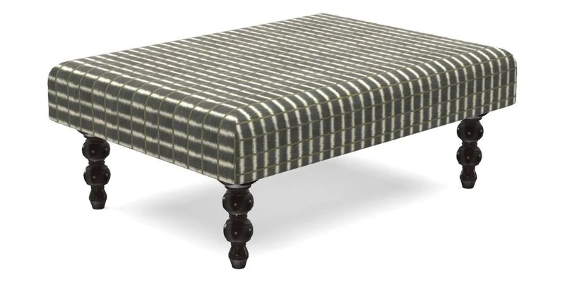 Porthallow Footstool in V&A Threads of India Sulawesi Splendour Indra Winter