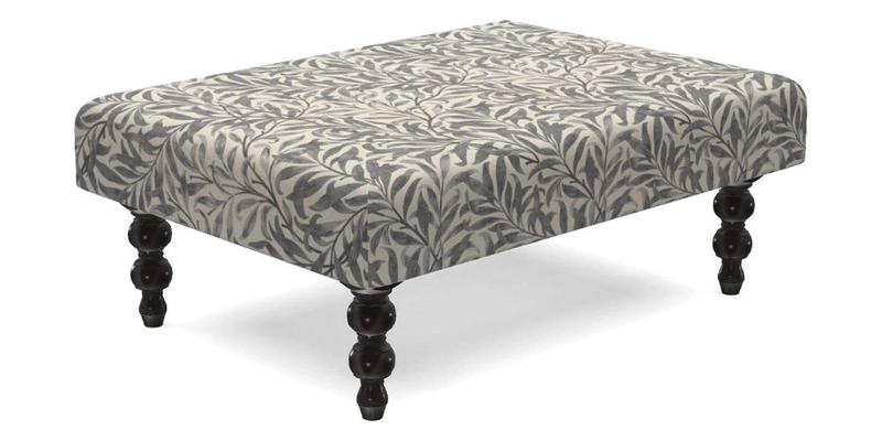 Porthallow Footstool in V&A Threads of India Sulawesi Splendour Indra Winter
