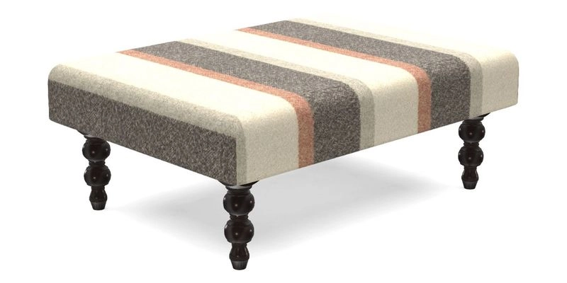 Porthallow Footstool in V&A Threads of India Sulawesi Splendour Indra Winter