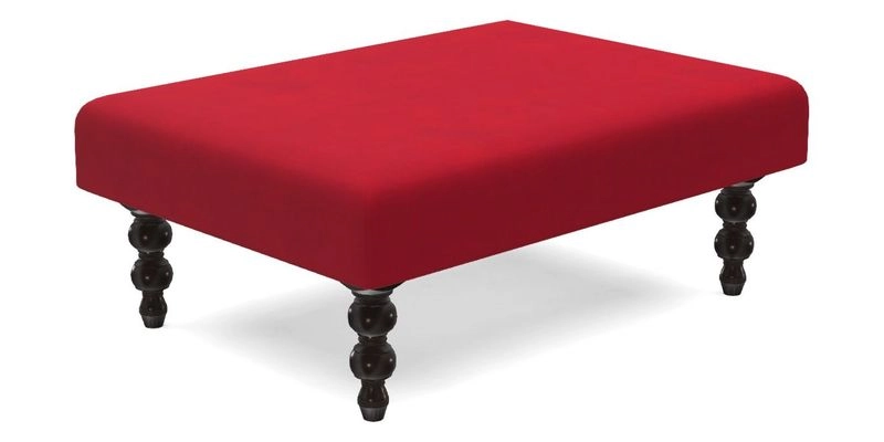 Porthallow Footstool in V&A Threads of India Sulawesi Splendour Indra Winter