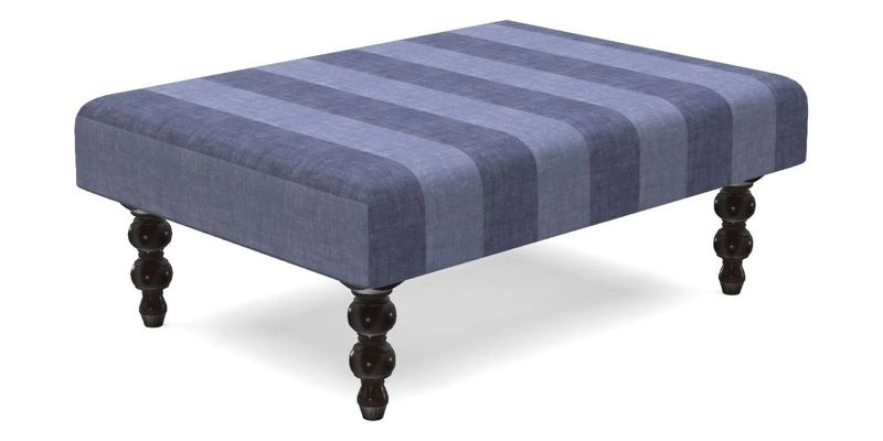 Porthallow Footstool in V&A Threads of India Sulawesi Splendour Indra Winter