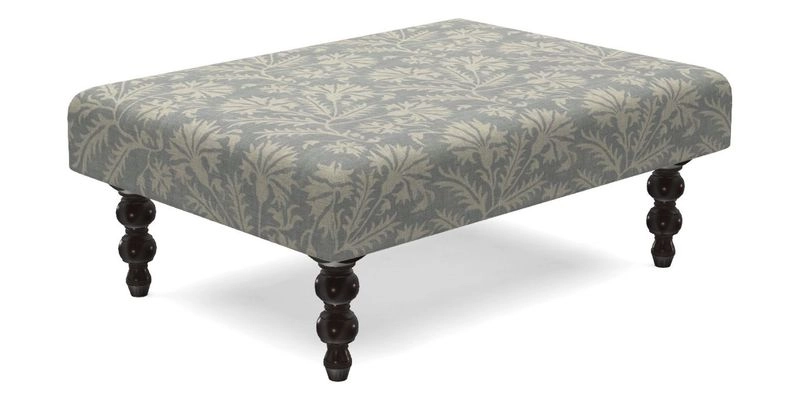 Porthallow Footstool in V&A Threads of India Sulawesi Splendour Indra Winter