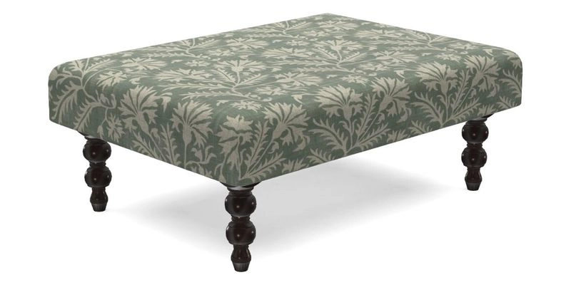 Porthallow Footstool in V&A Threads of India Sulawesi Splendour Indra Winter