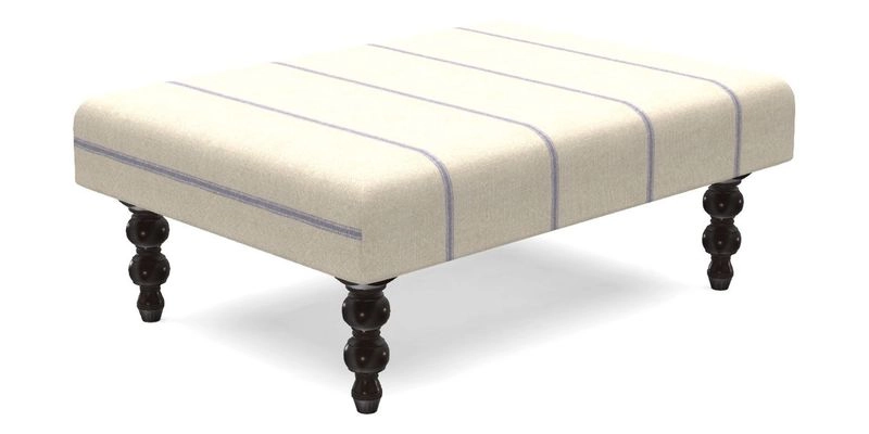 Porthallow Footstool in V&A Threads of India Sulawesi Splendour Indra Winter