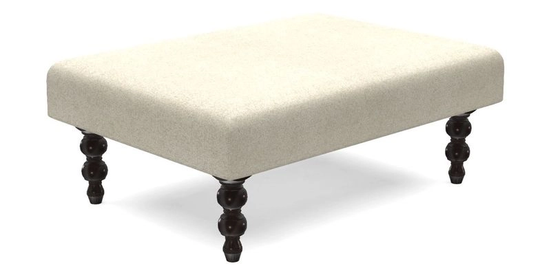 Porthallow Footstool in V&A Threads of India Sulawesi Splendour Indra Winter