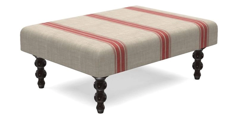 Porthallow Footstool in V&A Threads of India Sulawesi Splendour Indra Winter