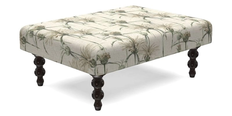 Porthallow Footstool in V&A Threads of India Sulawesi Splendour Indra Winter