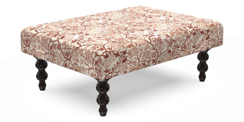 Porthallow Footstool in V&A Threads of India Sulawesi Splendour Indra Winter