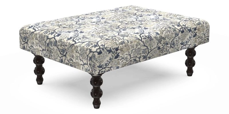 Porthallow Footstool in V&A Threads of India Sulawesi Splendour Indra Winter