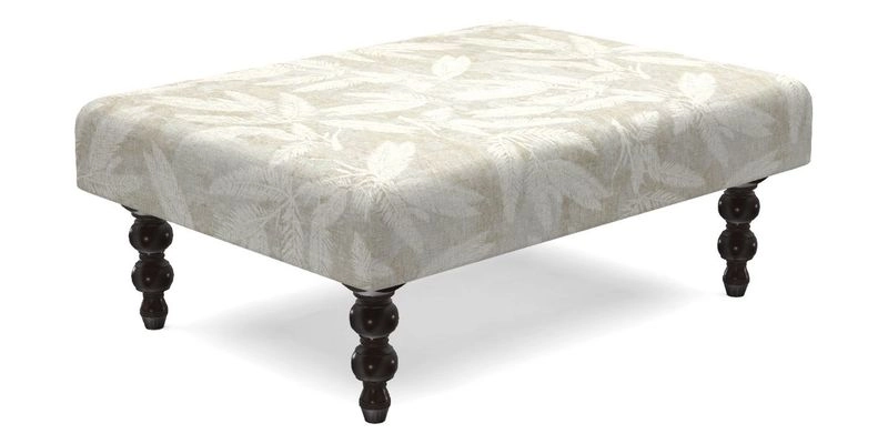 Porthallow Footstool in V&A Threads of India Sulawesi Splendour Indra Winter