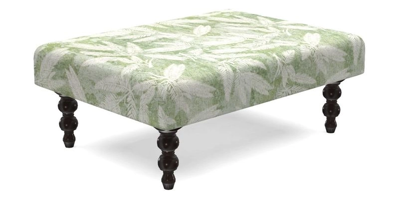 Porthallow Footstool in V&A Threads of India Sulawesi Splendour Indra Winter