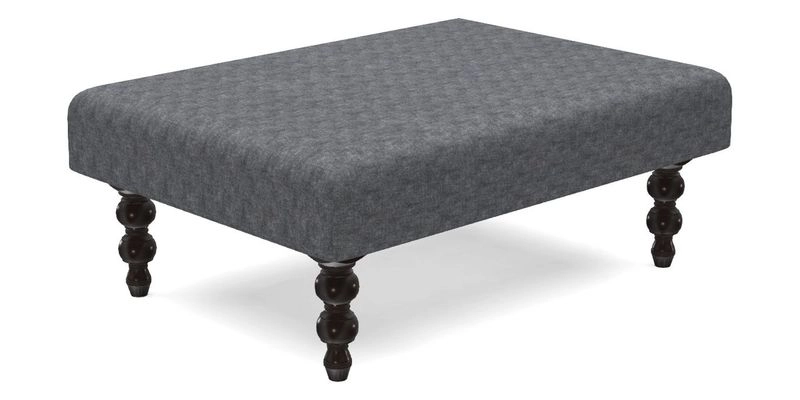 Porthallow Footstool in V&A Threads of India Sulawesi Splendour Indra Winter