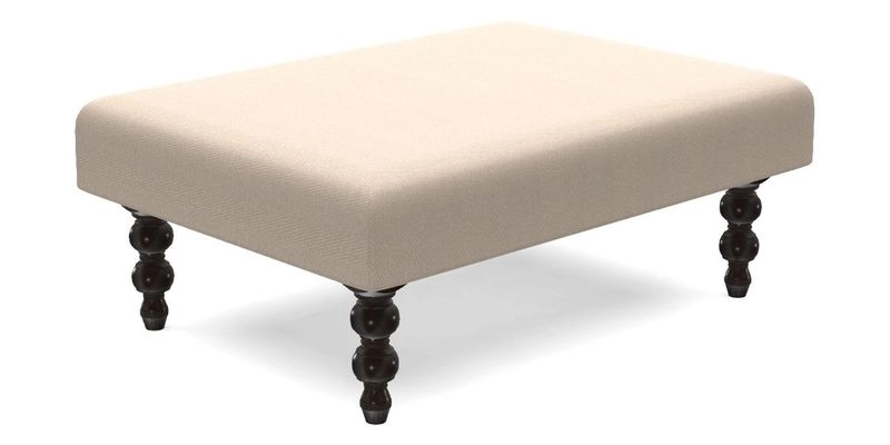 Porthallow Footstool in V&A Threads of India Sulawesi Splendour Indra Winter