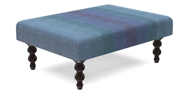 Porthallow Footstool in V&A Threads of India Sulawesi Splendour Indra Winter