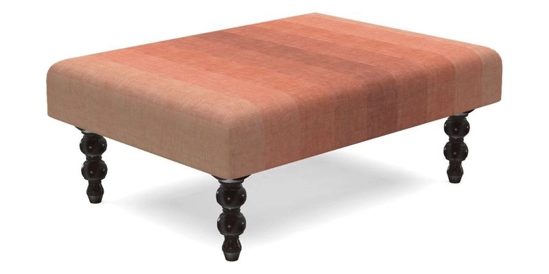 Porthallow Footstool in V&A Threads of India Sulawesi Splendour Indra Winter