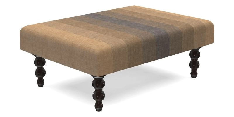 Porthallow Footstool in V&A Threads of India Sulawesi Splendour Indra Winter