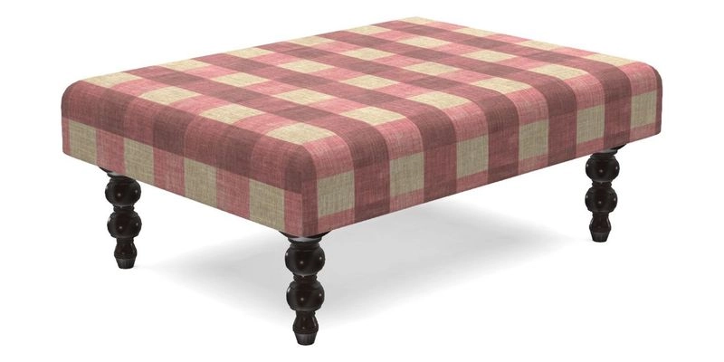 Porthallow Footstool in V&A Threads of India Sulawesi Splendour Indra Winter