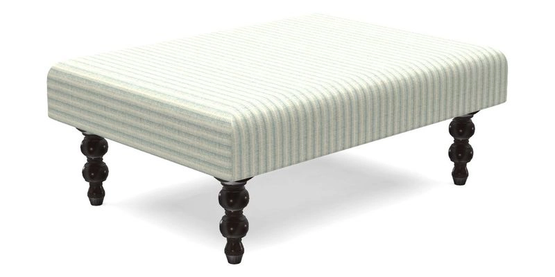 Porthallow Footstool in V&A Threads of India Sulawesi Splendour Indra Winter