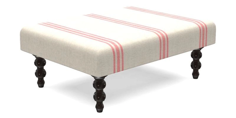 Porthallow Footstool in V&A Threads of India Sulawesi Splendour Indra Winter