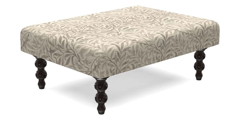 Porthallow Footstool in V&A Threads of India Sulawesi Splendour Indra Winter