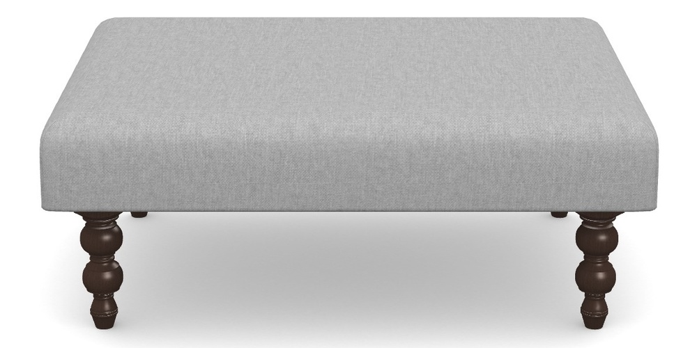 Product photograph of Porthallow Footstool Footstool A In Easy Clean Plain - Silver from Sofas and Stuff Limited