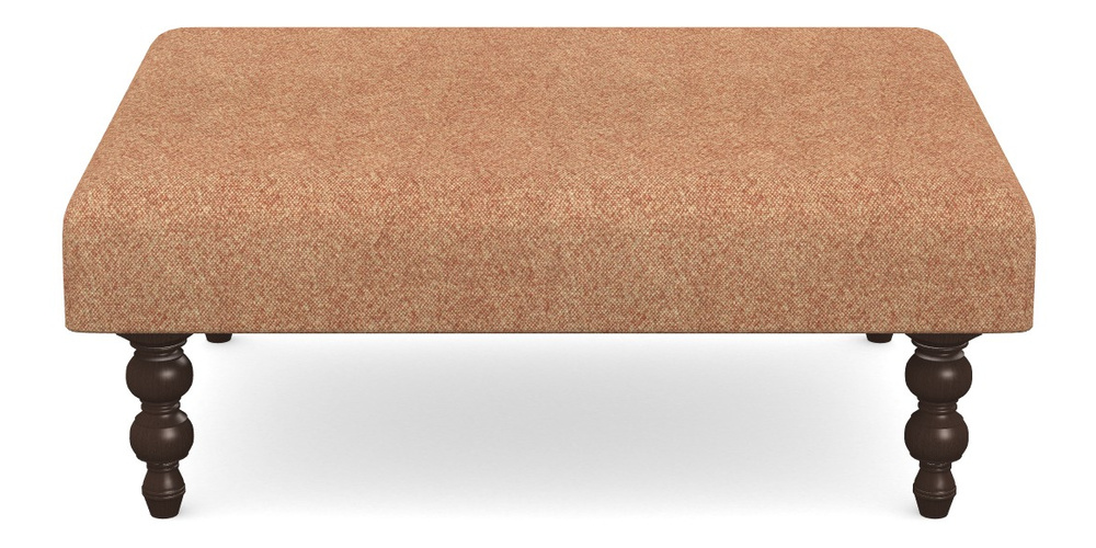 Product photograph of Porthallow Footstool Footstool A In Cloth 22 Weaves - Grand Teton - Amber from Sofas and Stuff Limited