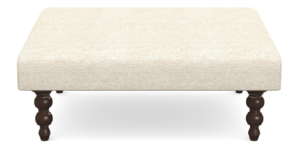 Product photograph of Porthallow Footstool Footstool A In Sanday Linen - Natural from Sofas and Stuff Limited