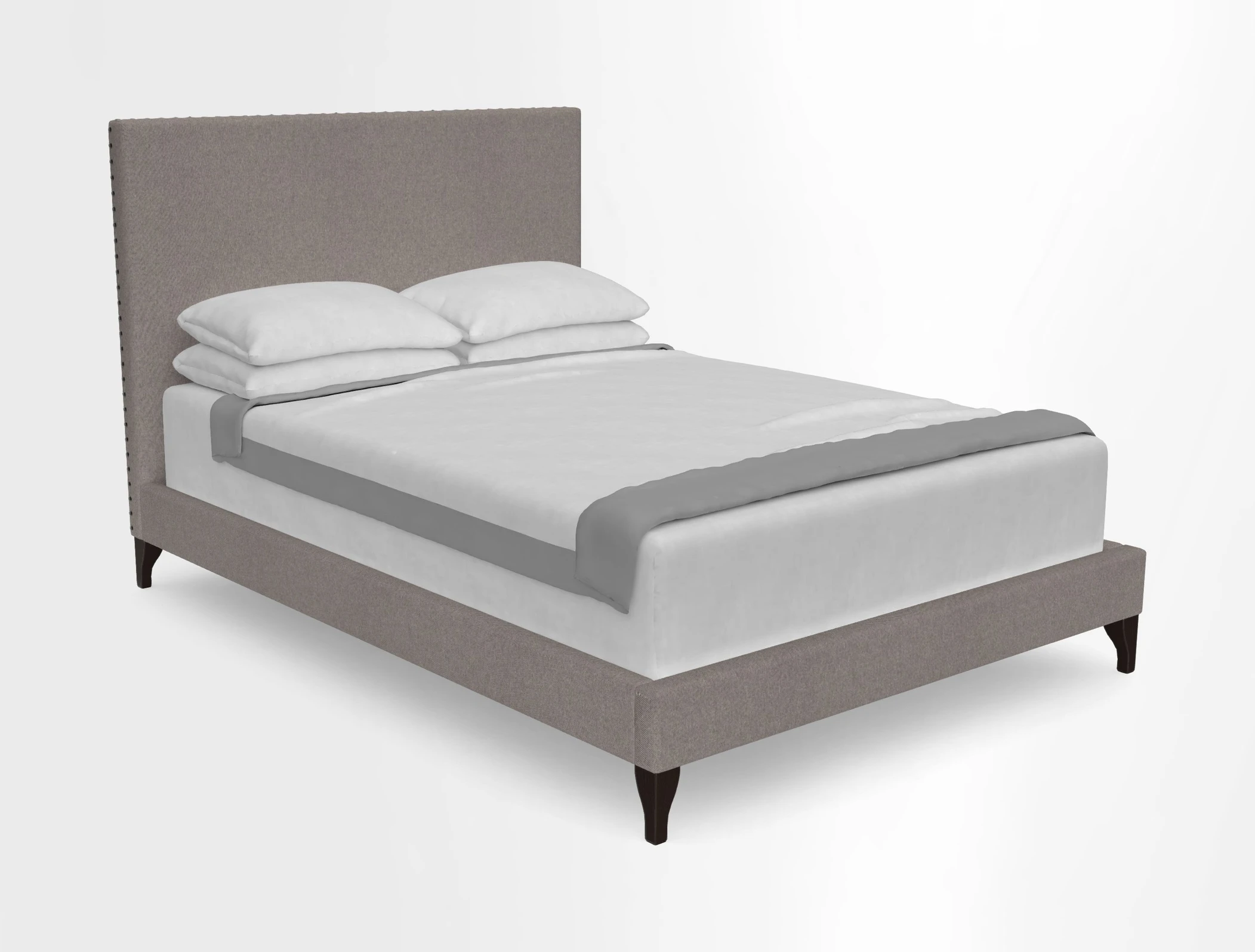 Portobello Double Bed in Two Tone Plain Biscuit