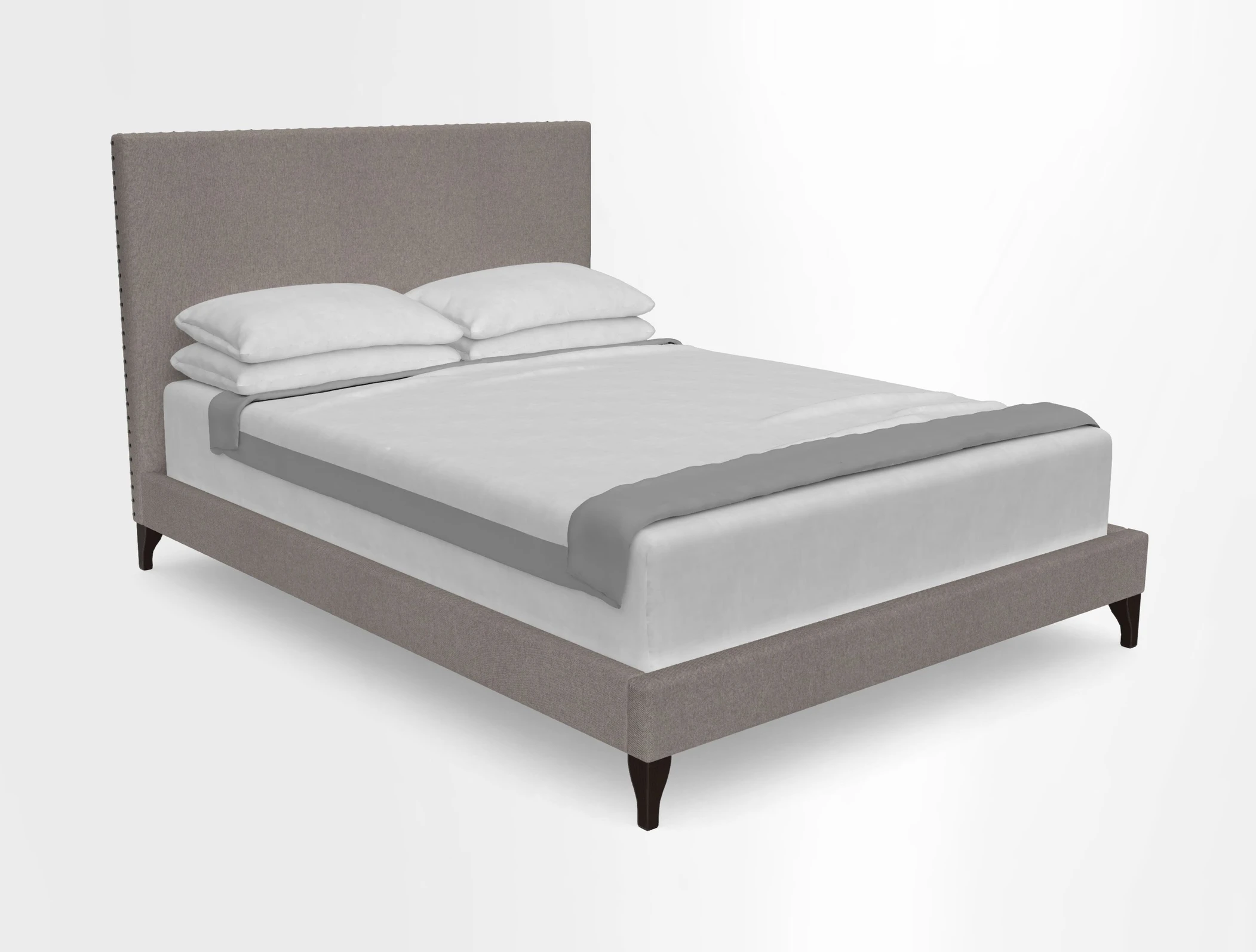 Portobello King Bed in Two Tone Plain Biscuit