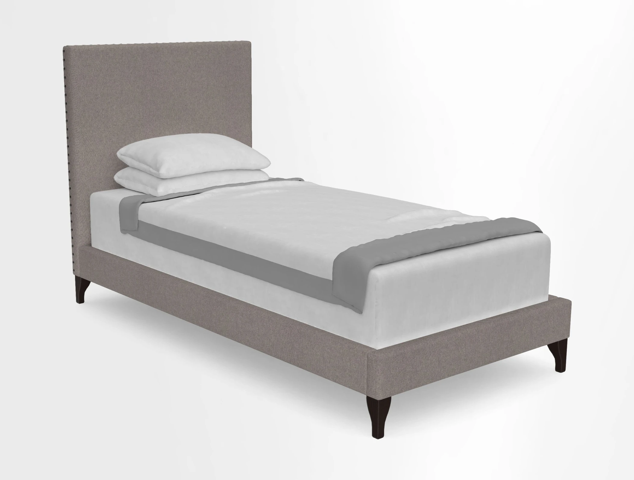Portobello Double Bed in Two Tone Plain Biscuit
