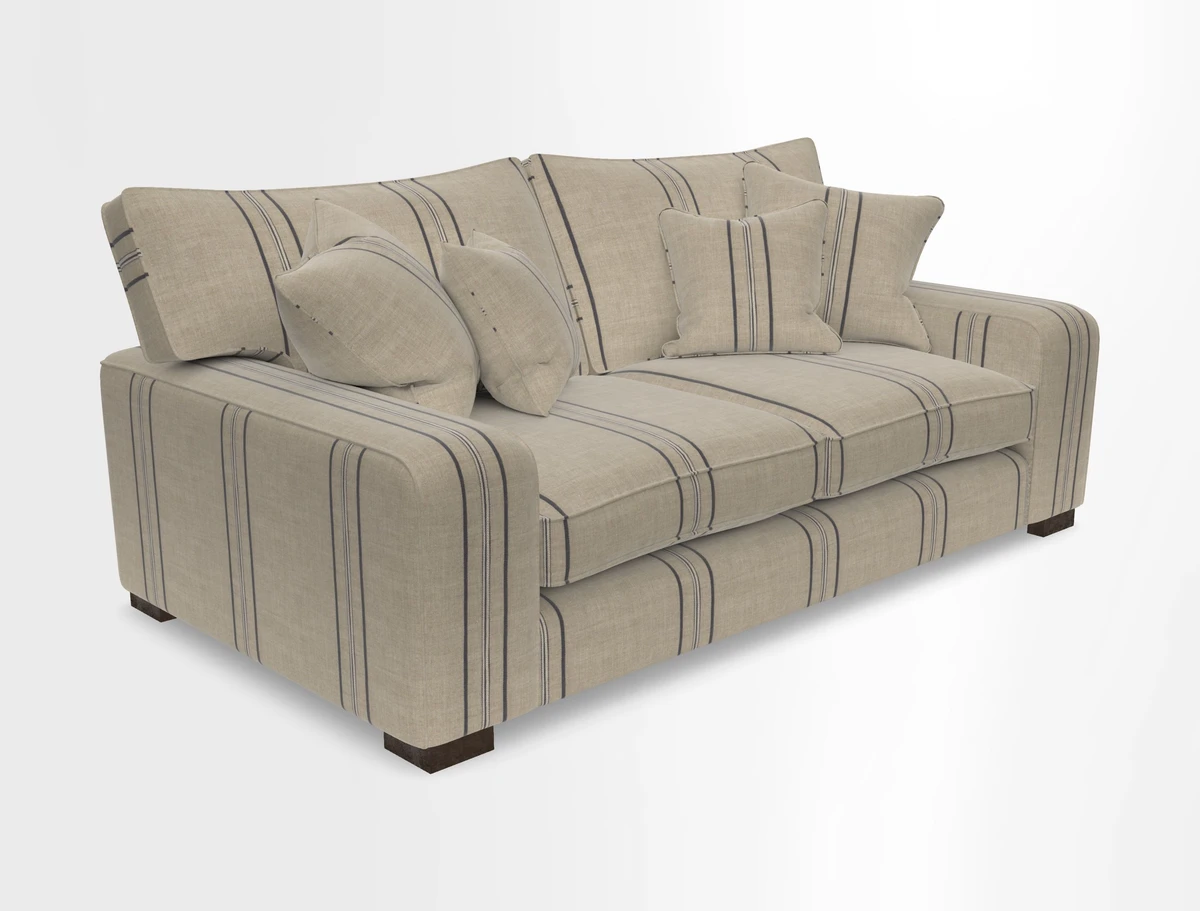 Richmond 3 Seater Sofa in Large Sussex Gingham Large Forest