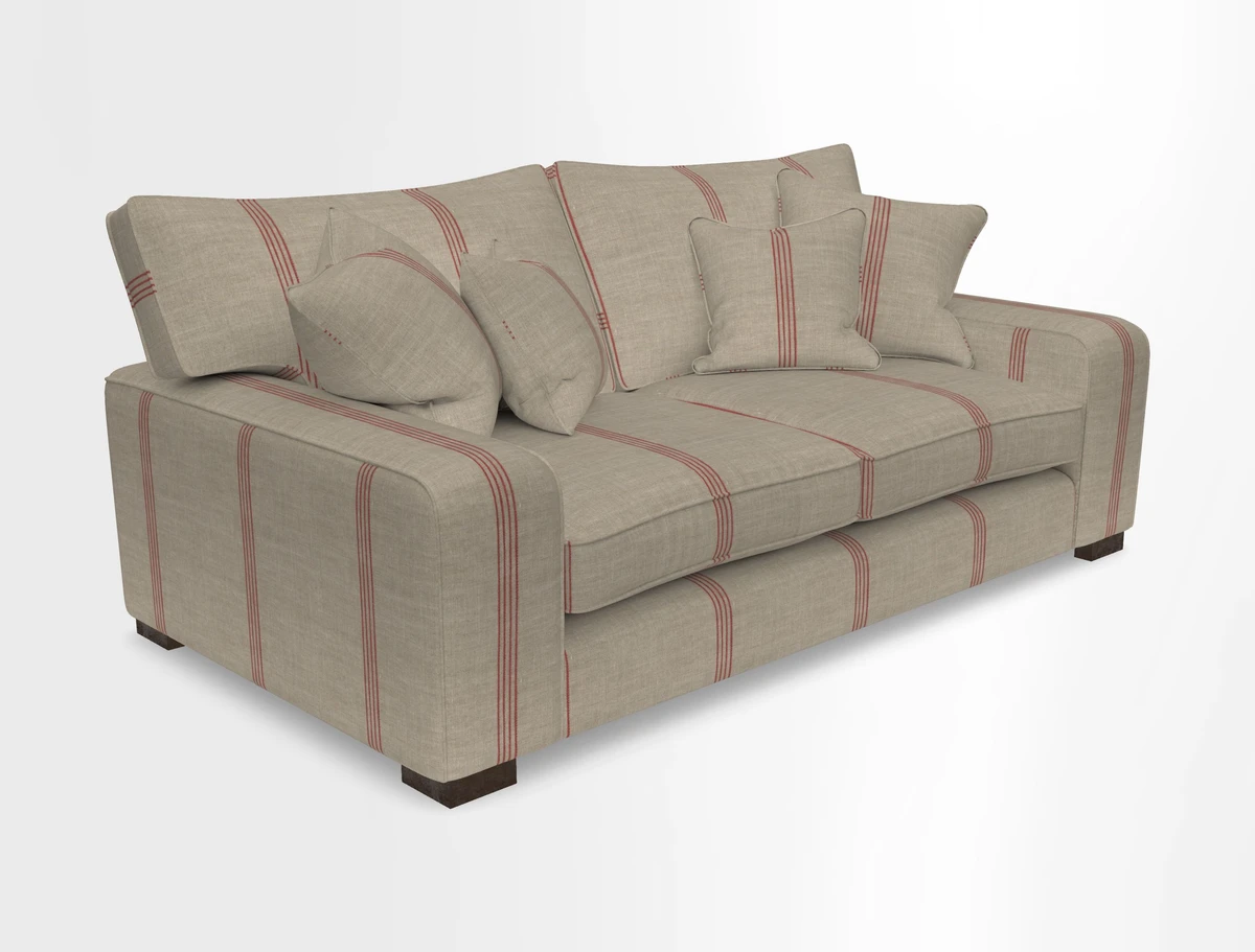 Richmond 3 Seater Sofa in Large Sussex Gingham Large Forest
