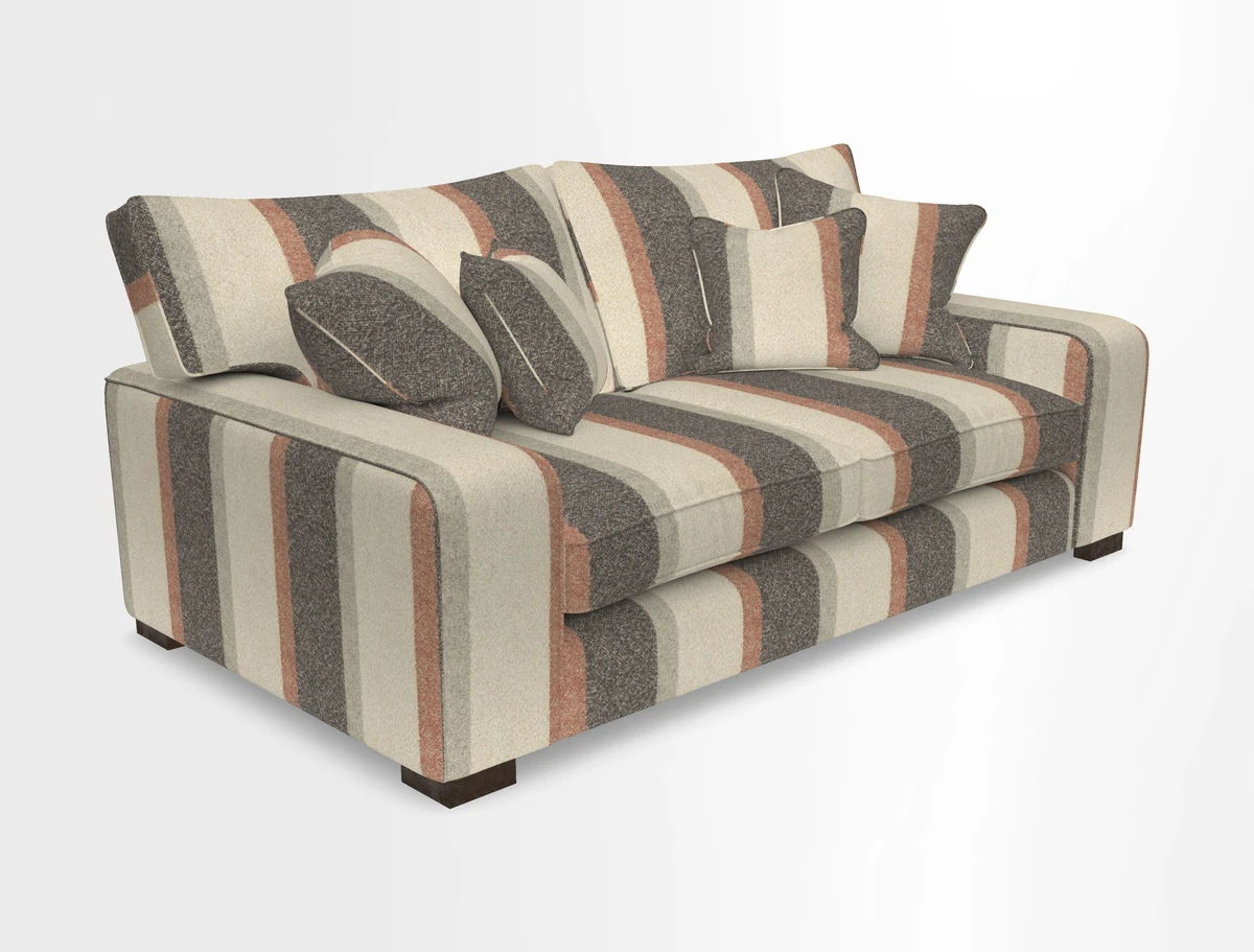 Richmond 3 Seater Sofa in Large Sussex Gingham Large Forest