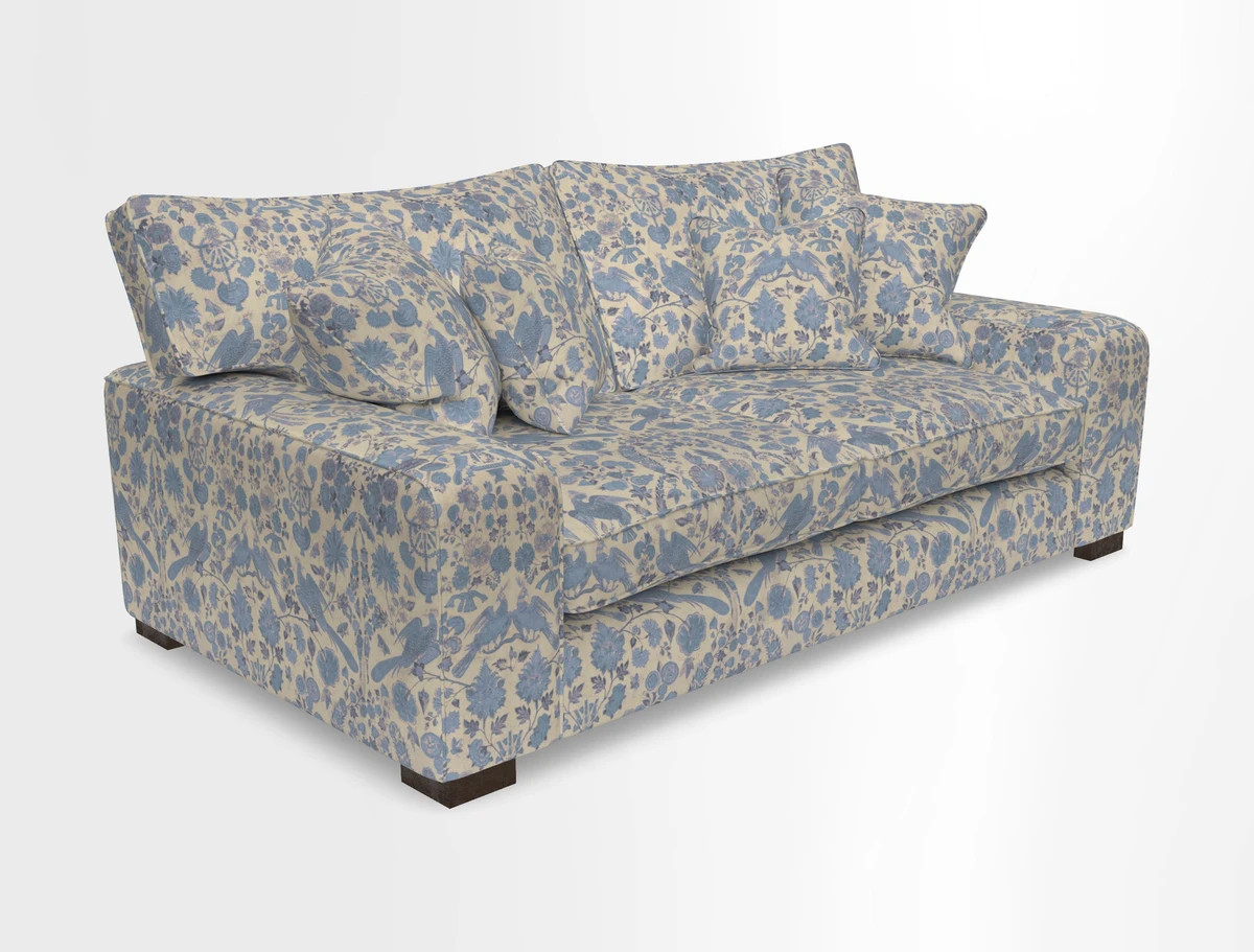 Richmond 3 Seater Sofa in Large Sussex Gingham Large Forest