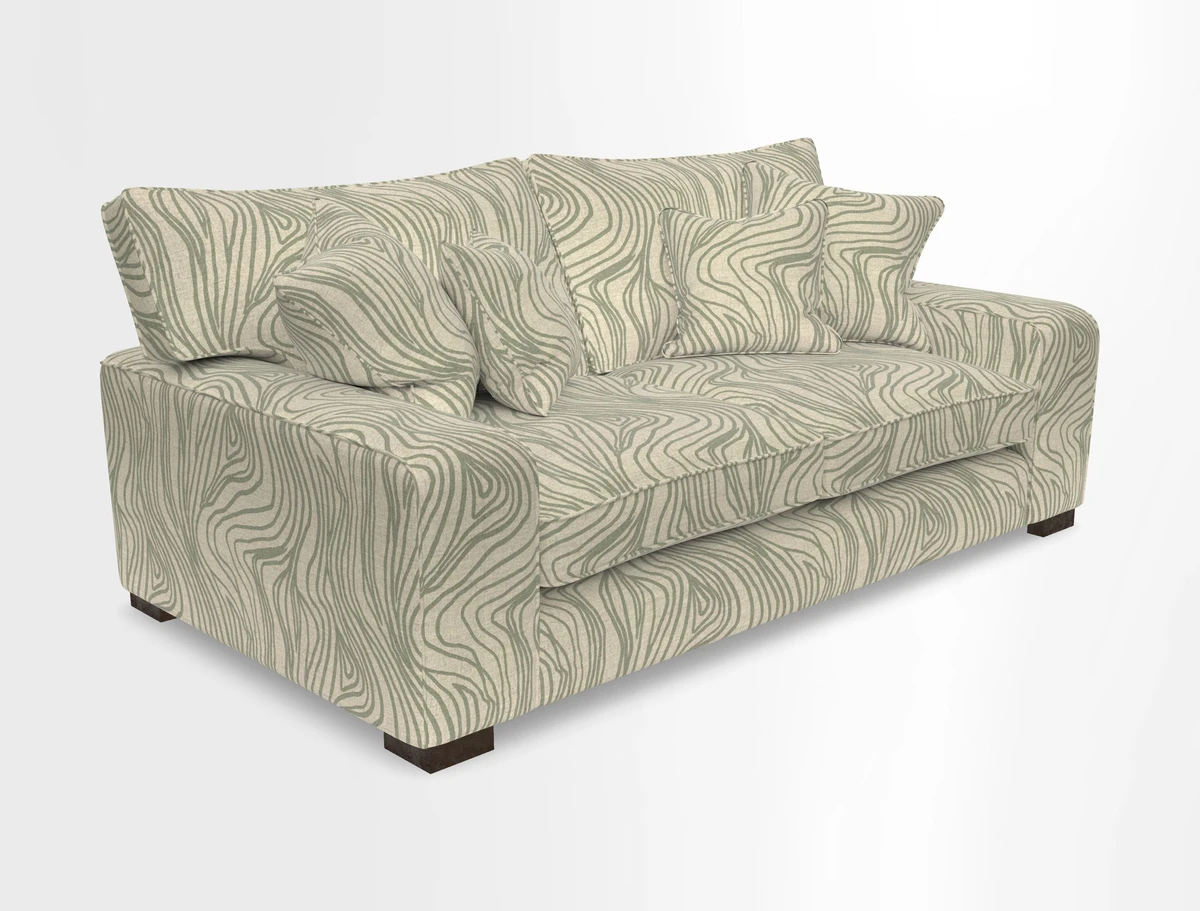 Richmond 3 Seater Sofa in Large Sussex Gingham Large Forest