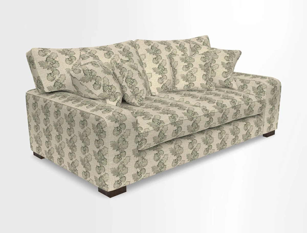 Richmond 3 Seater Sofa in Large Sussex Gingham Large Forest