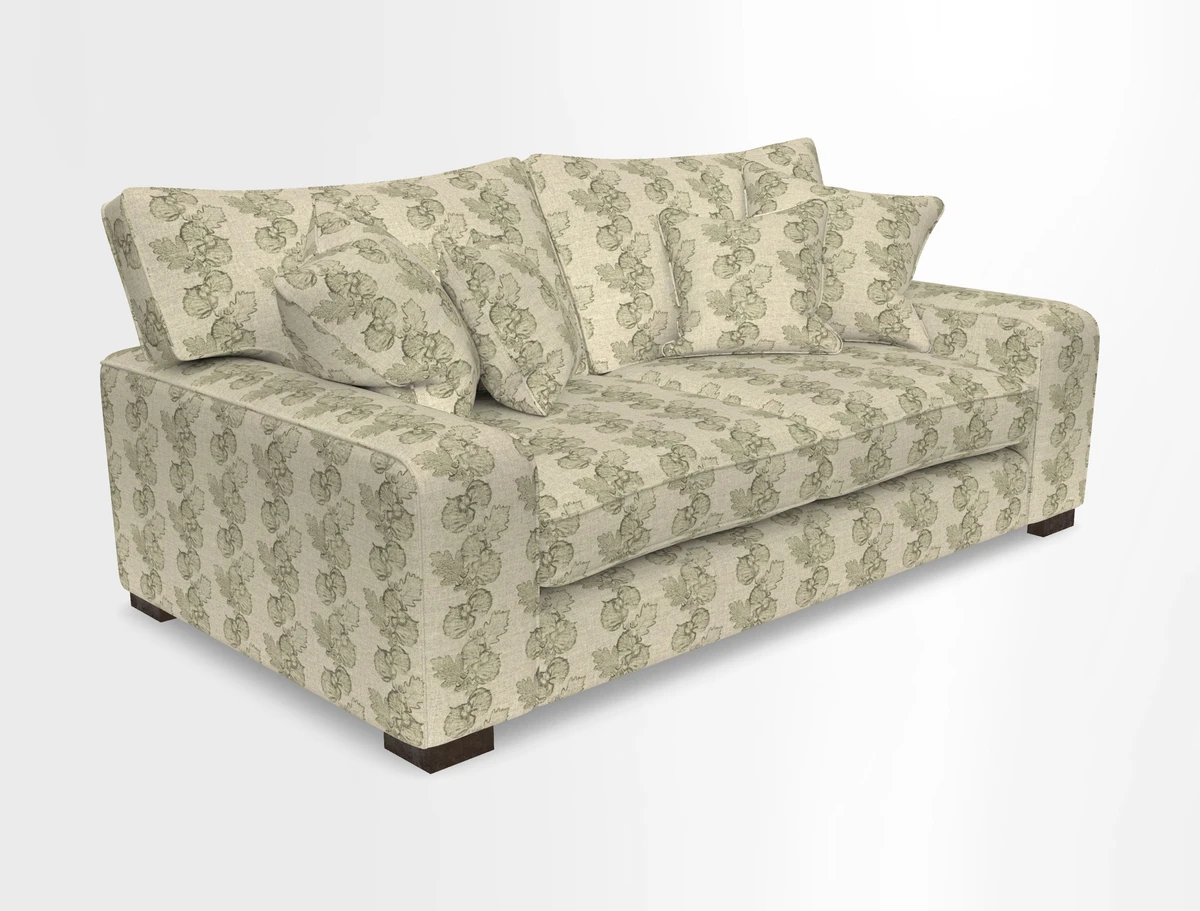 Richmond 3 Seater Sofa in Large Sussex Gingham Large Forest