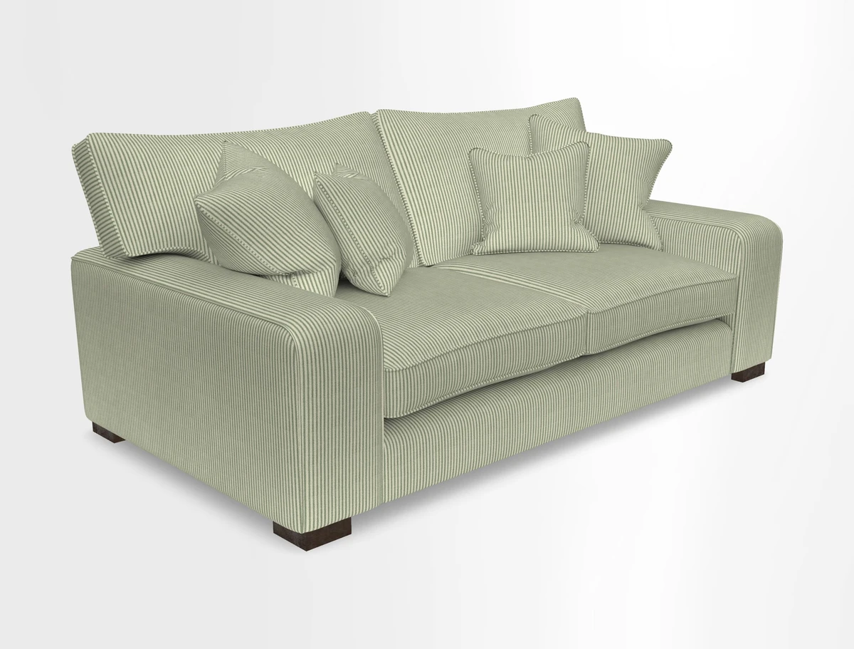 Richmond 3 Seater Sofa in Large Sussex Gingham Large Forest