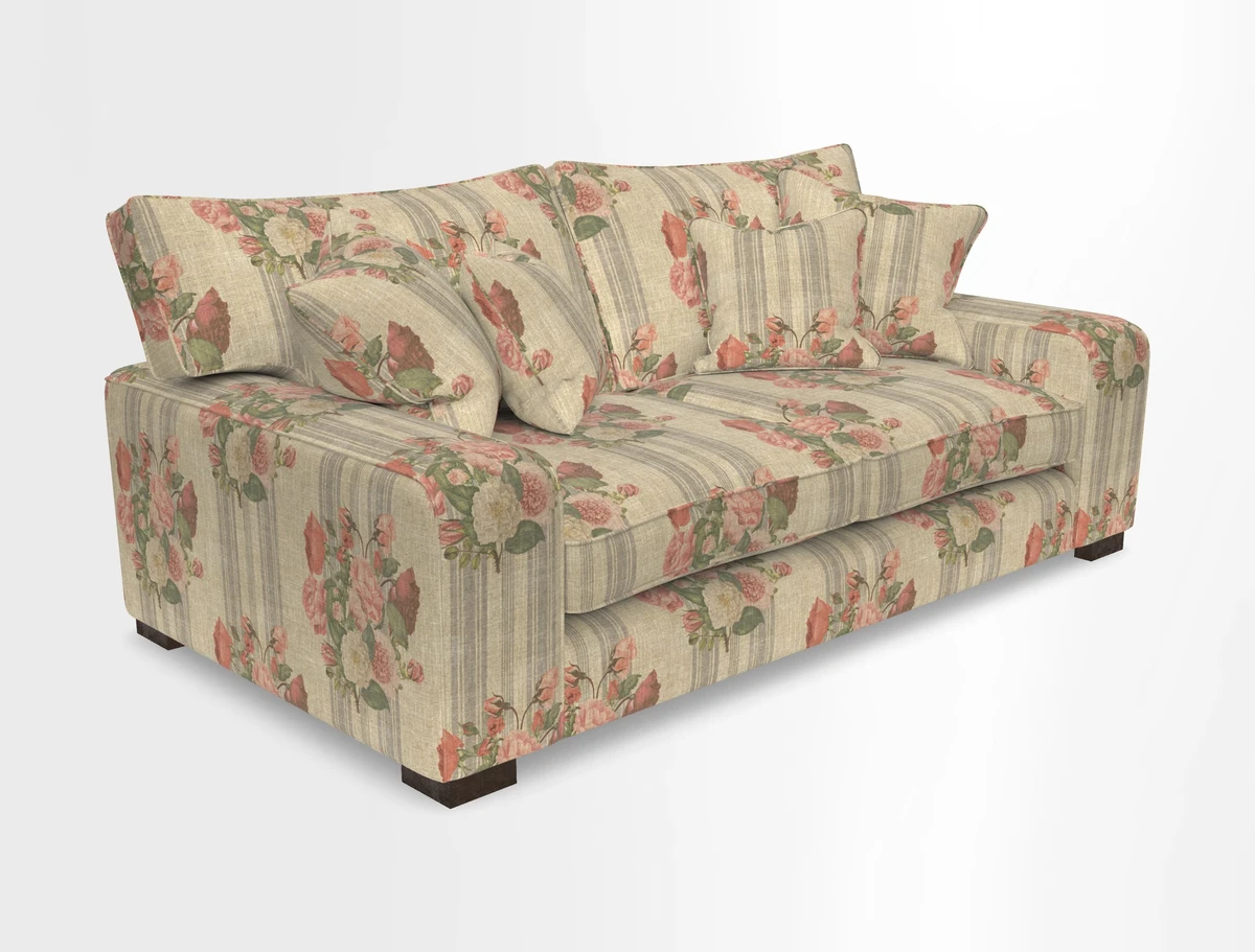 Richmond 3 Seater Sofa in Large Sussex Gingham Large Forest