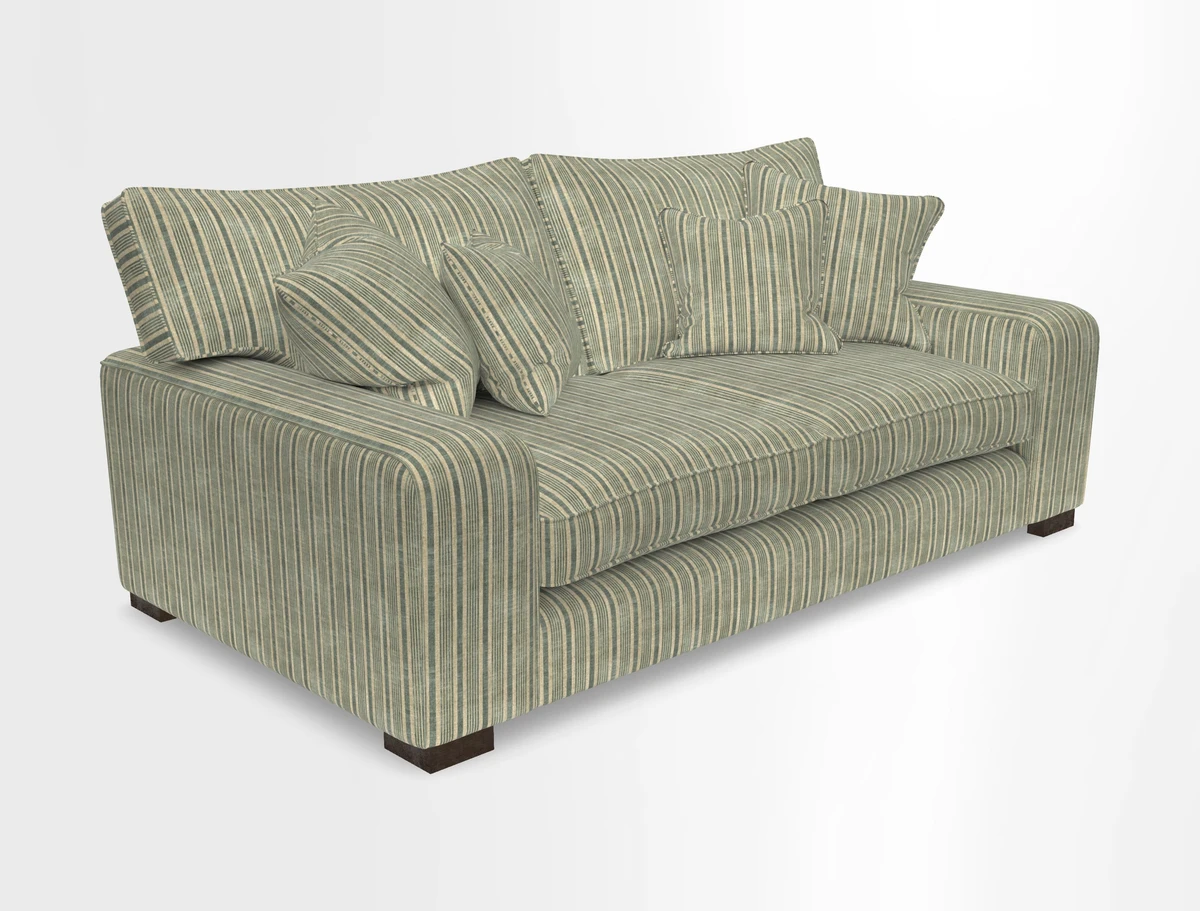 Richmond 3 Seater Sofa in Large Sussex Gingham Large Forest