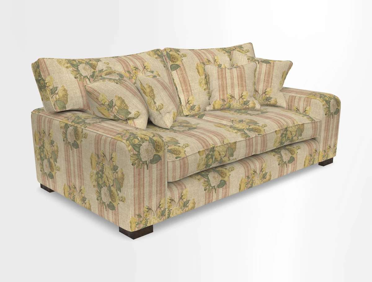 Richmond 3 Seater Sofa in Large Sussex Gingham Large Forest