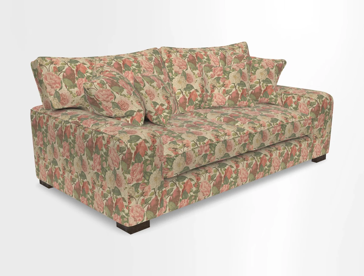 Richmond 3 Seater Sofa in Large Sussex Gingham Large Forest