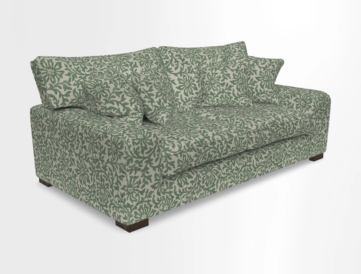 Richmond 3 Seater Sofa in Large Sussex Gingham Large Forest
