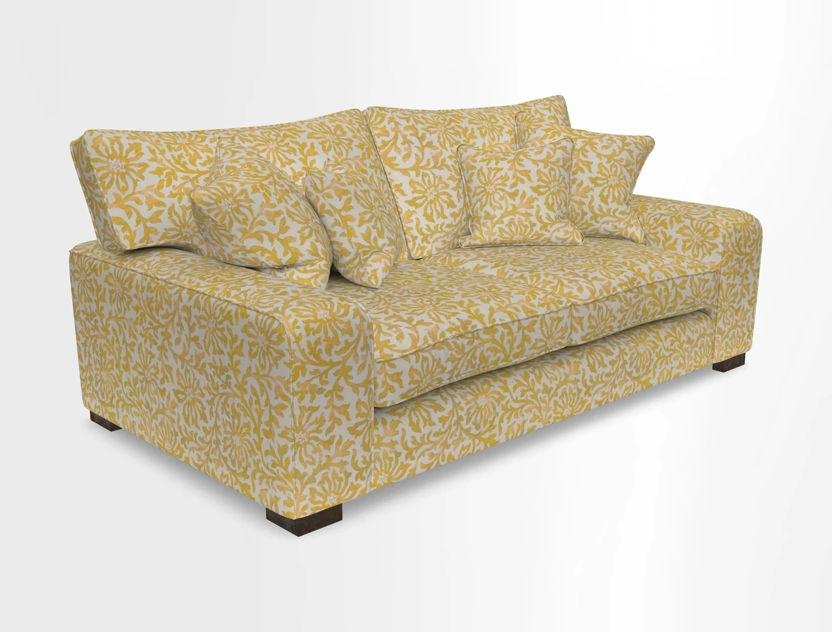 Richmond 3 Seater Sofa in Large Sussex Gingham Large Forest