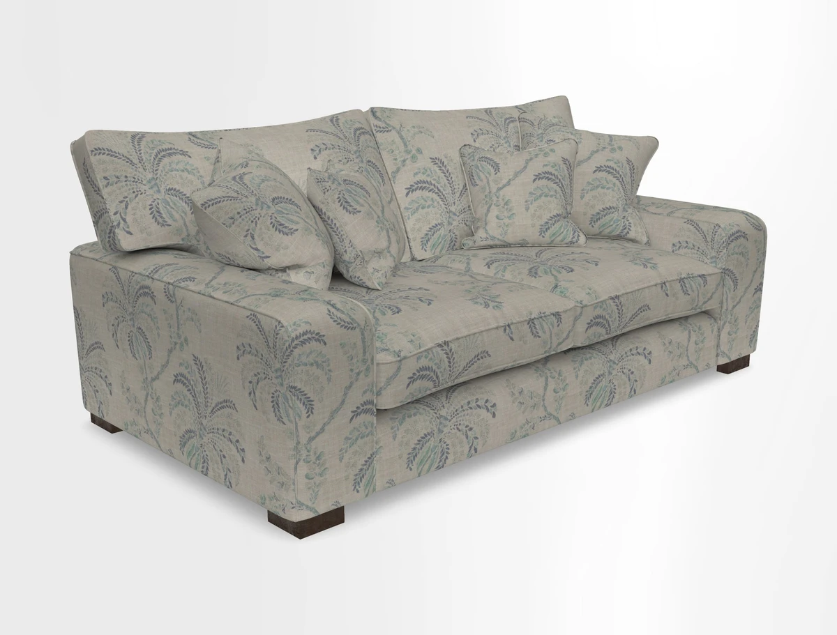 Richmond 3 Seater Sofa in Large Sussex Gingham Large Forest